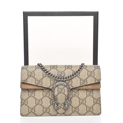 Gucci GG Supreme Monogram Super Mini Dionysus Shoulder Bag Taupe 10 of 10