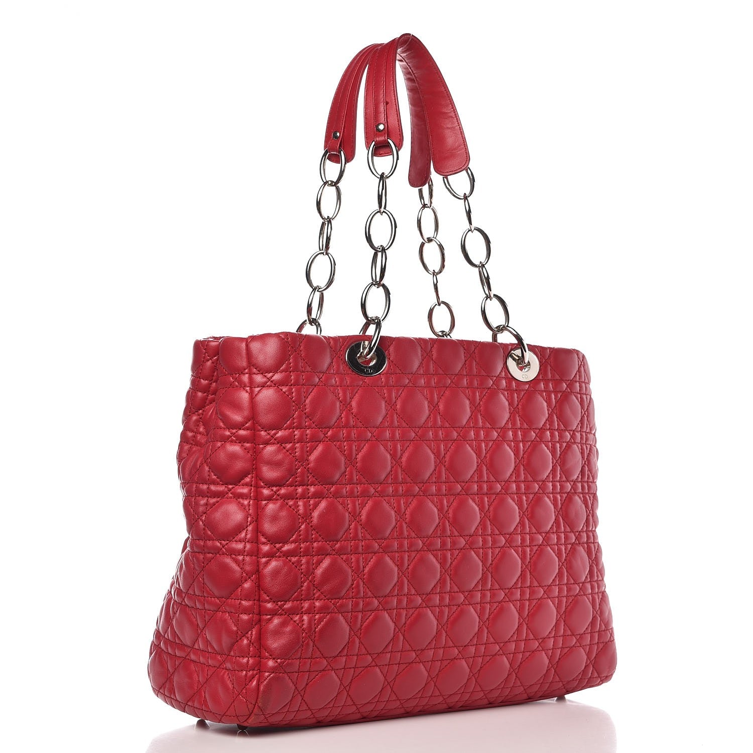 Christian Dior Lambskin Cannage Large Dior Soft Shopping Tote Fuchsia 3 of 8