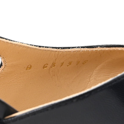 Chanel Goatskin Grosgrain Cap Toe CC Slingback Pumps 36 Black 8 of 10