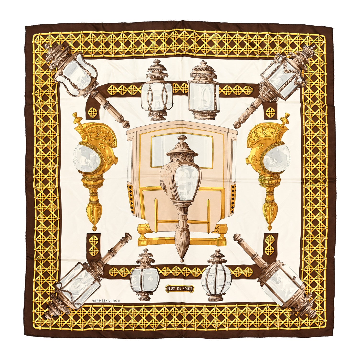 Hermes Silk Feux de Route Scarf 90 1 of 3