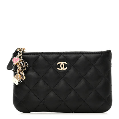 Chanel Lambskin Quilted Small Casino Cosmetic Case Black 1 of 8
