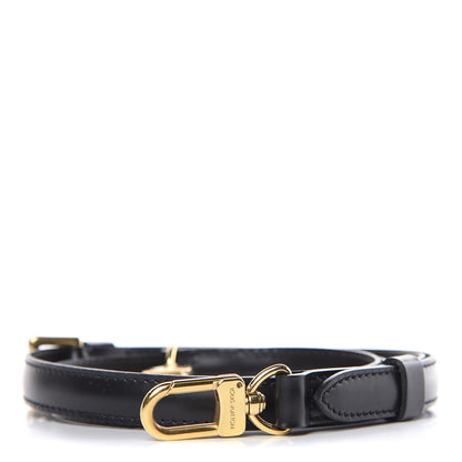 Louis Vuitton Calfskin 16mm Adjustable Shoulder Strap Black 1 of 5