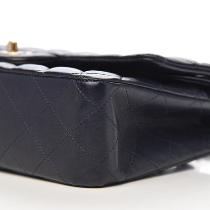 Chanel Lambskin Quilted Medium Double Flap Navy 18 of 19