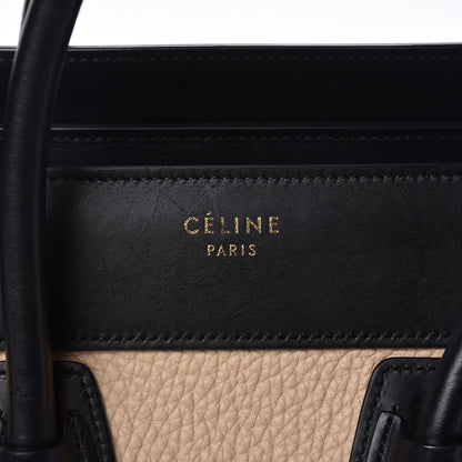 Celine Drummed Calfskin Nubuck Micro Tri-Color Luggage Antarctic 6 of 11