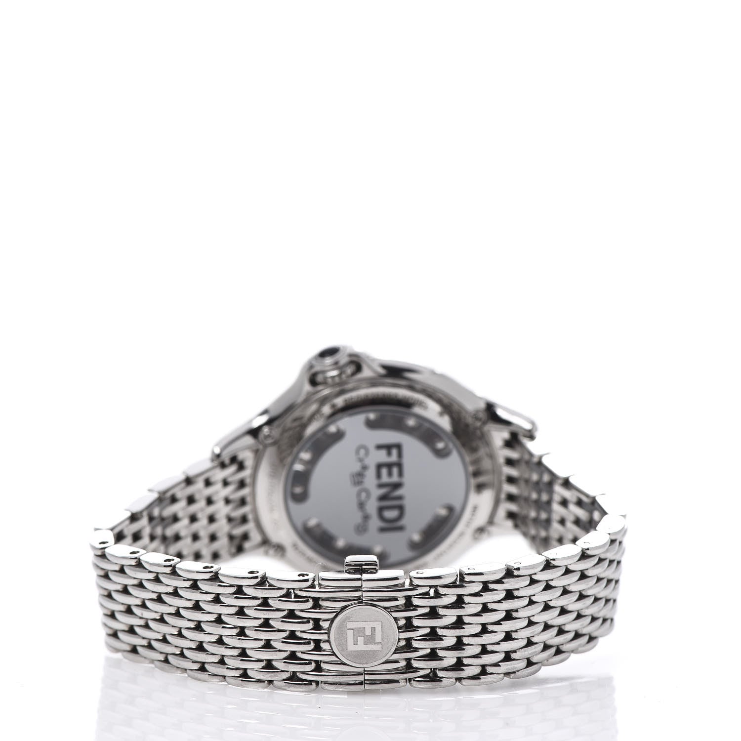 Fendi Stainless Steel Diamond Topaz 38mm Crazy Carats Quartz Watch Black 6 of 8