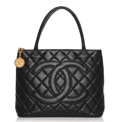 Chanel Lambskin Quilted Medallion Tote Black 1 of 10