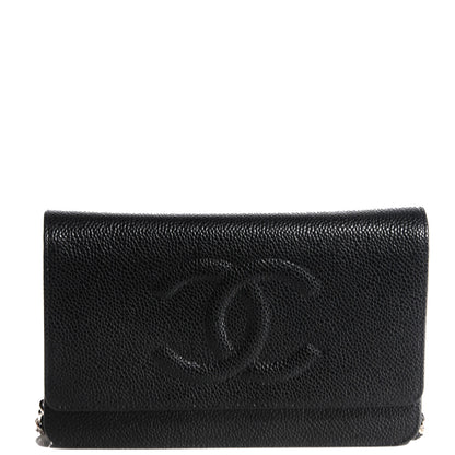 Chanel Caviar Timeless CC Wallet on Chain WOC Black 1 of 9