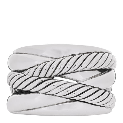 David Yurman Sterling Silver Crossover Cuff Bracelet 1 of 3