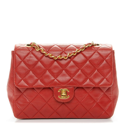 Chanel Lambskin Quilted Small Single Flap Red 1 of 8
