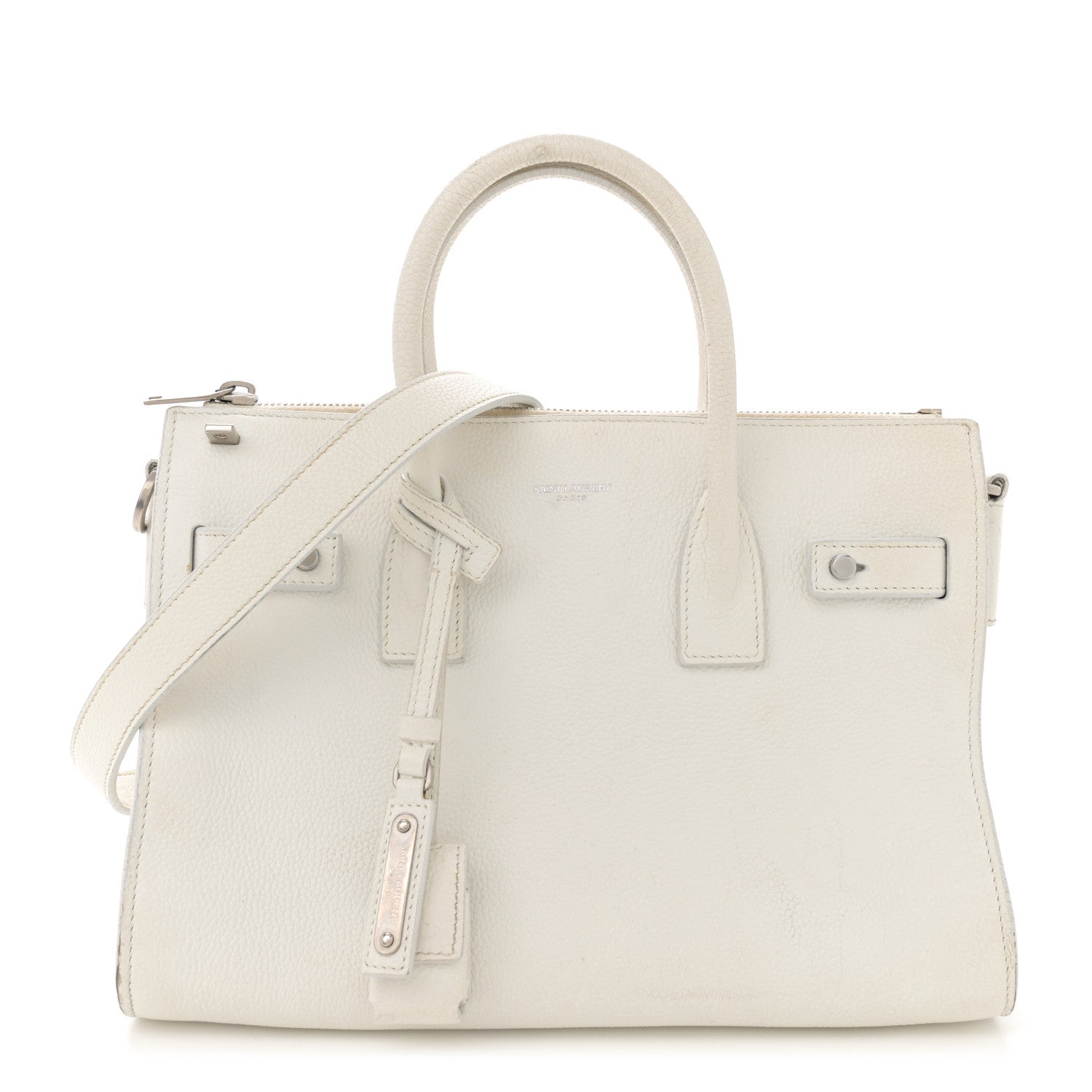Saint Laurent Calfskin Baby Supple Sac De Jour White 1 of 19