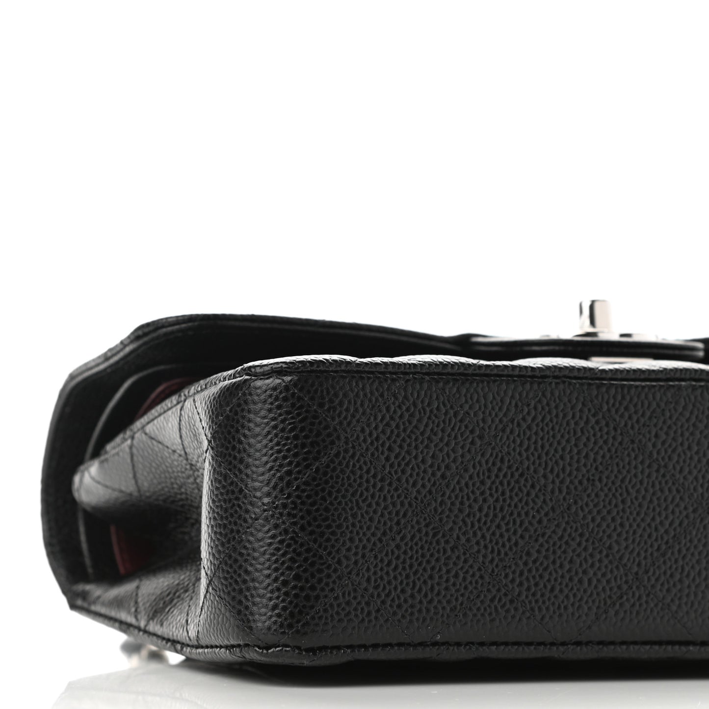 Caviar Quilted Small Double Flap Black