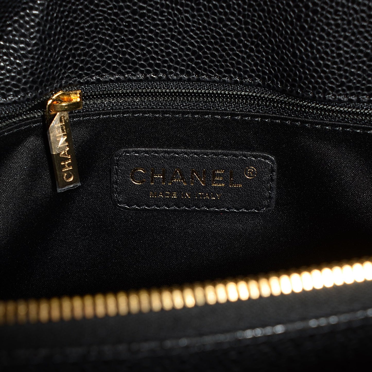 Caviar Quilted Grand Shopping Tote GST Black