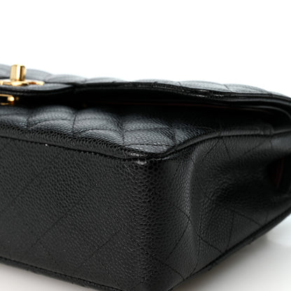 Chanel Caviar Quilted Medium Double Flap Black 10 of 10