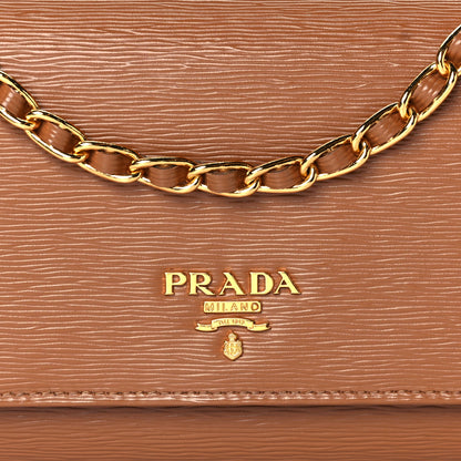 Prada Vitello Move Chain Wallet Caramel 7 of 9