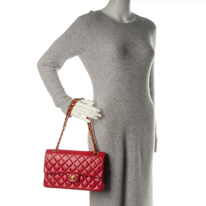 Chanel Lambskin Quilted Medium Double Flap Red 2 of 11