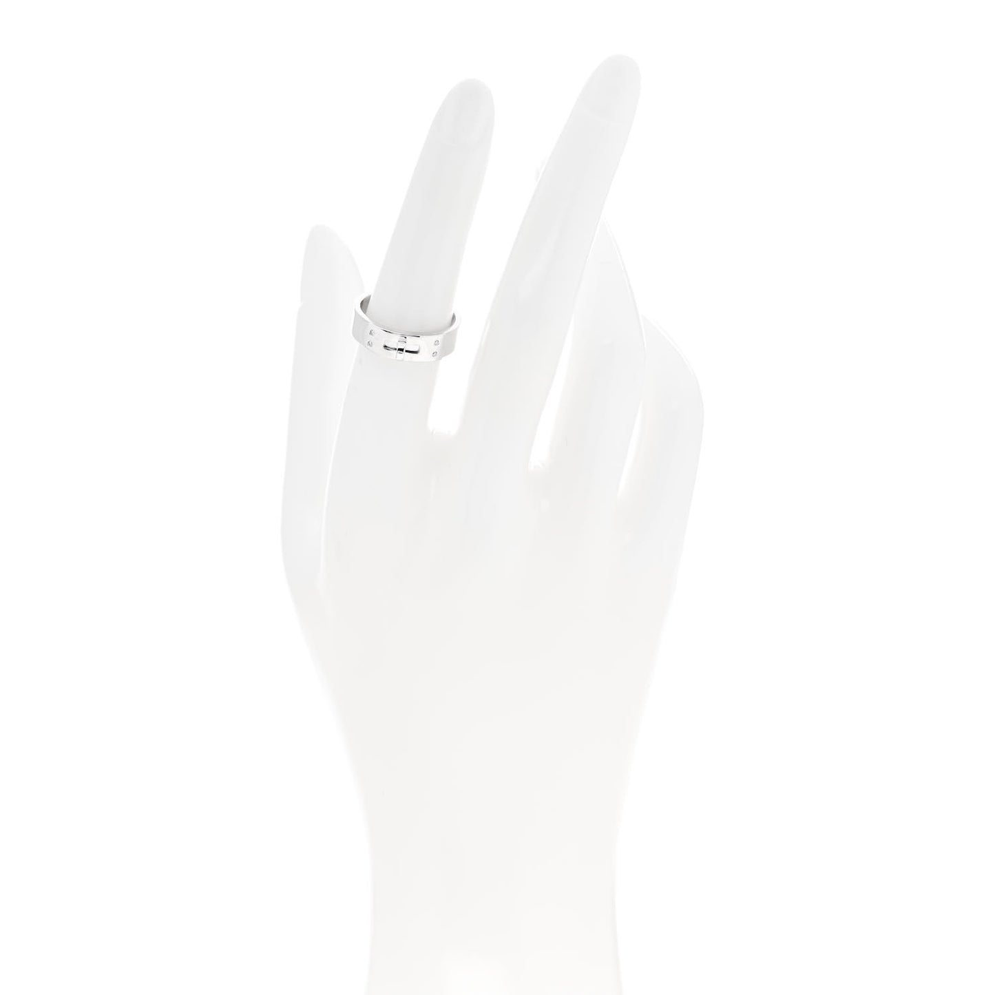 18K White Gold Diamond PM Kelly Ring 53 6.5