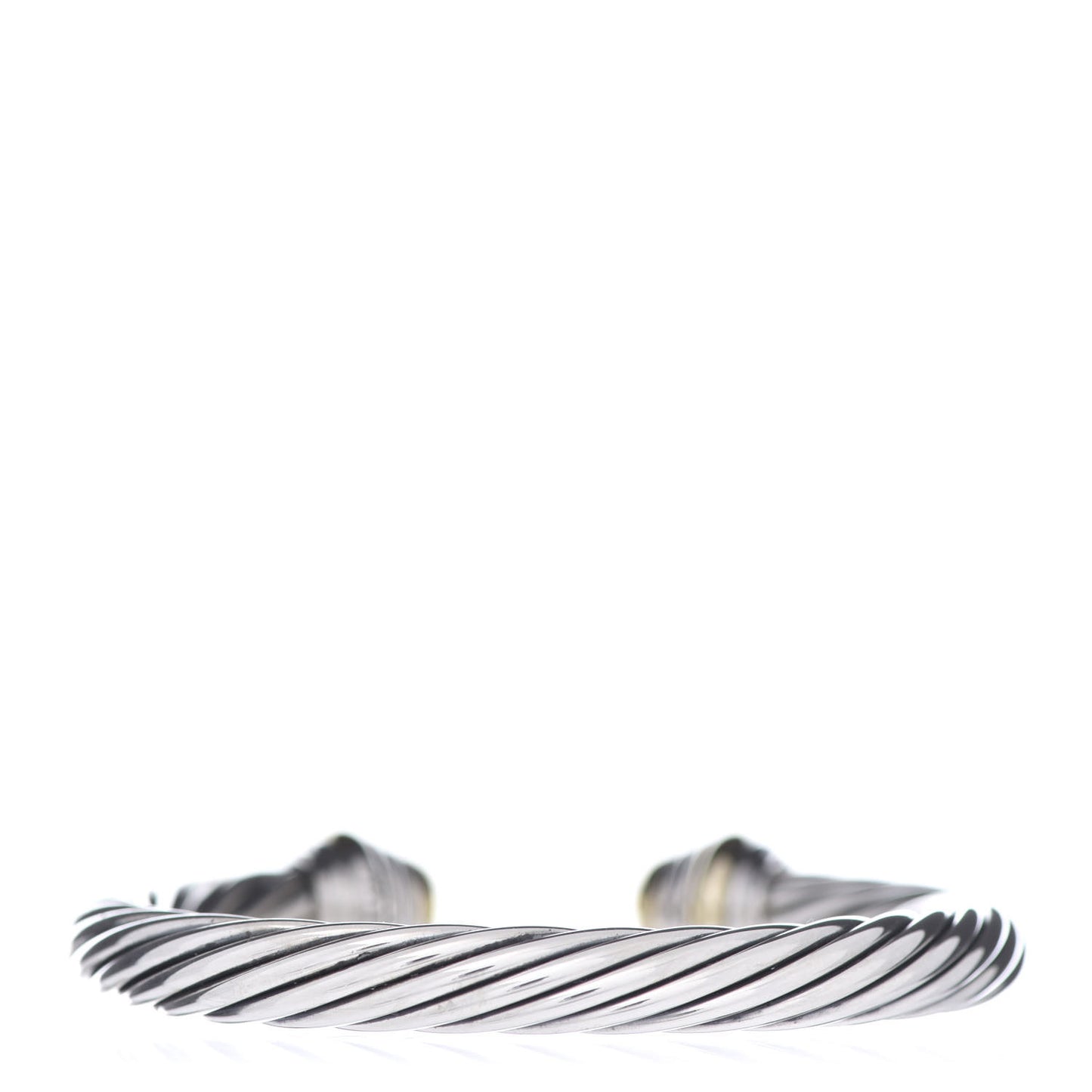 Sterling Silver 14K Yellow Gold 7mm Cable Classics Bracelet