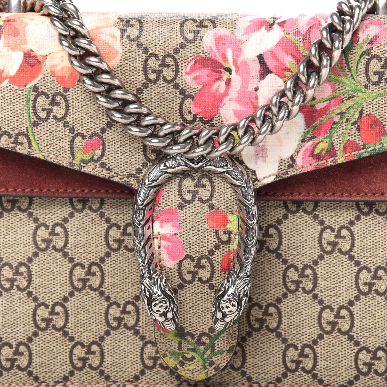 Gucci GG Supreme Monogram Blooms Mini Dionysus Shoulder Bag Beige Multicolor Dry Rose 10 of 12