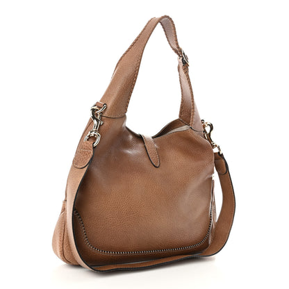 Gucci Pebbled Calfskin Medium New Jackie Shoulder Bag Brown 3 of 9