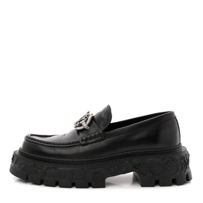 Louis Vuitton Calfskin Baroque Mens LV Loafers 8 Black 1 of 14