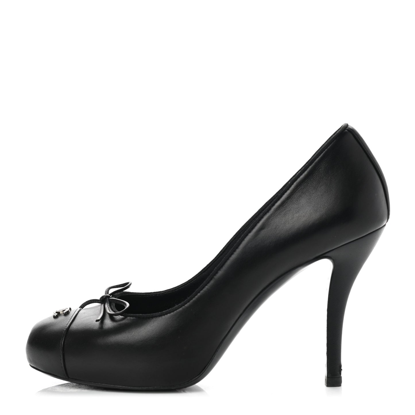 Lambskin Cap Toe CC Pumps 39 Black