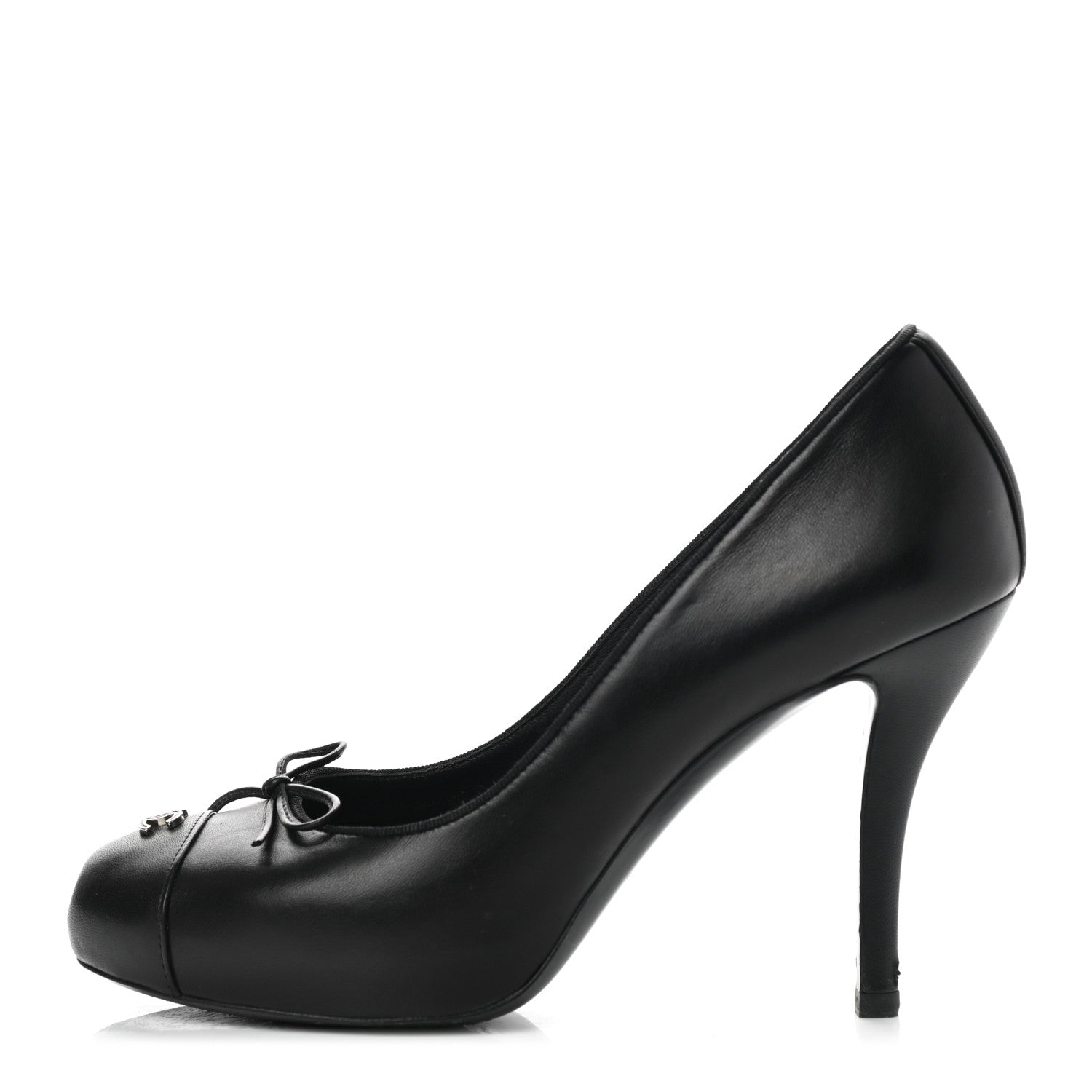 Chanel Lambskin Cap Toe CC Pumps 39 Black 1 of 10