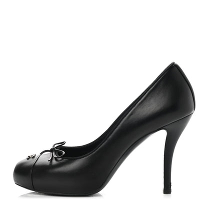 Chanel Lambskin Cap Toe CC Pumps 39 Black 1 of 10