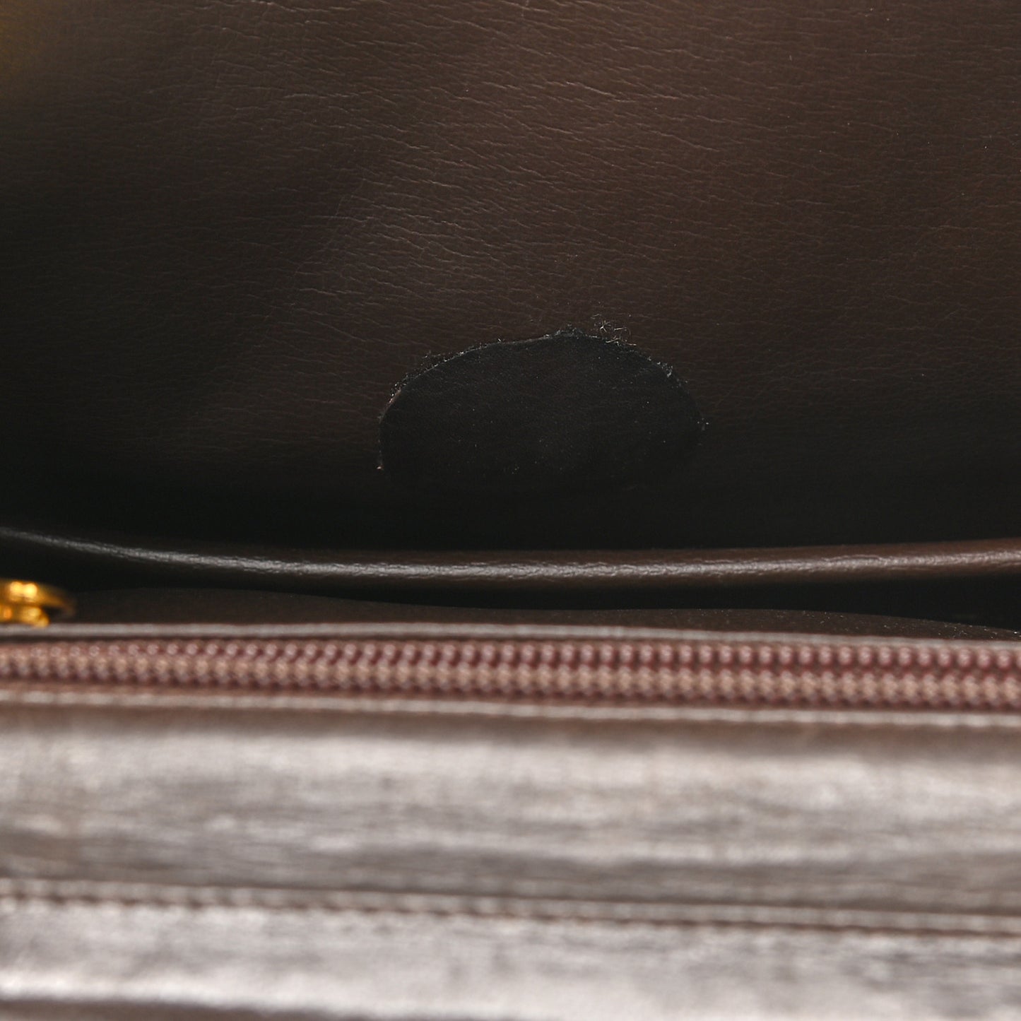 Lambskin Quilted Small Single Flap Brown