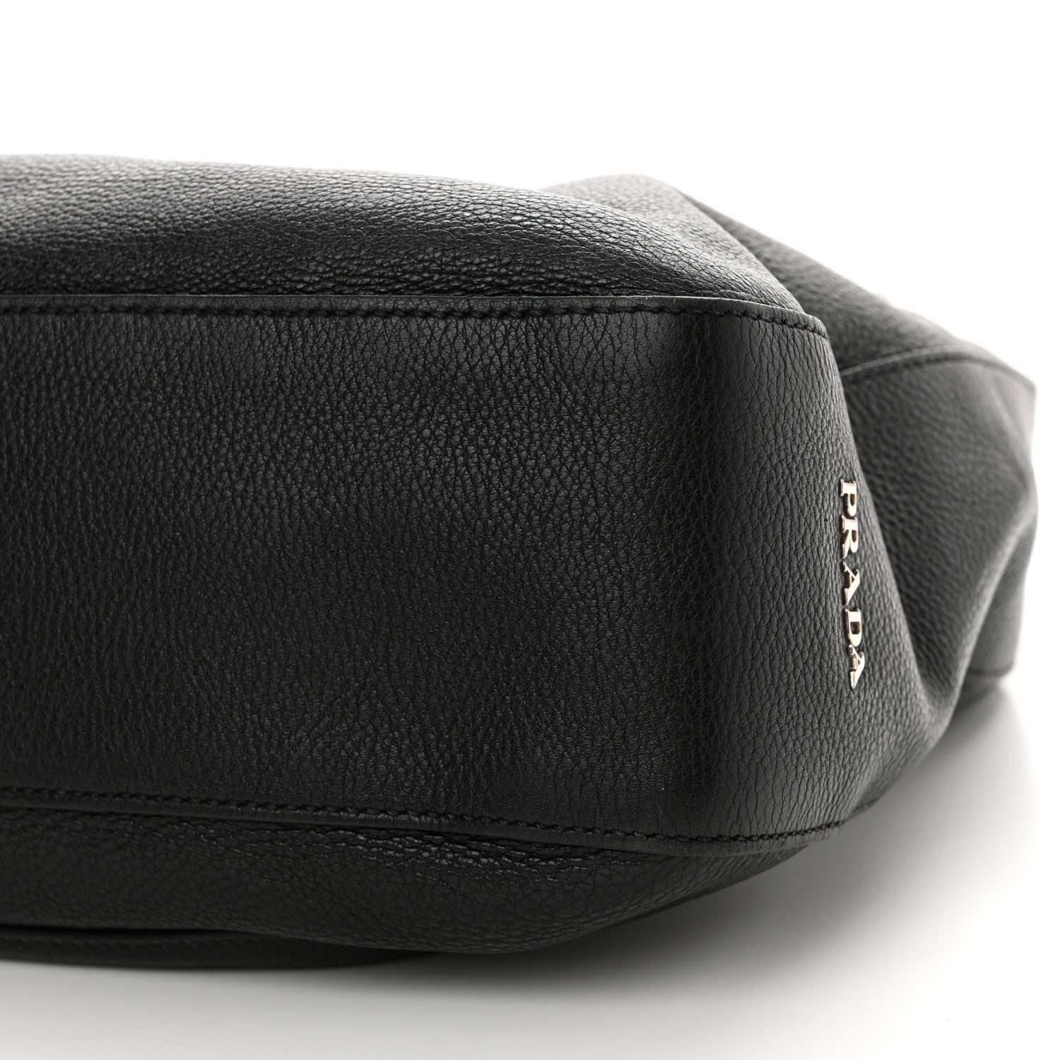 Prada Vitello Daino Medium Pocket Hobo Bag Black 10 of 17