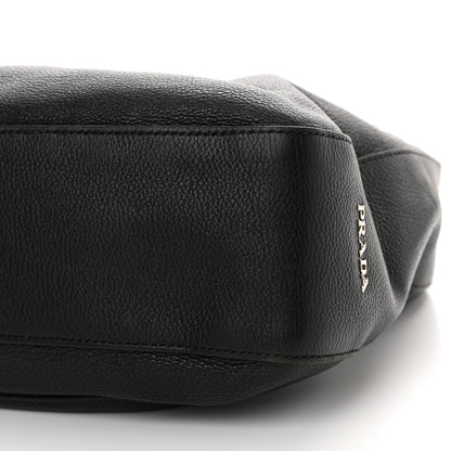 Prada Vitello Daino Medium Pocket Hobo Bag Black 10 of 17