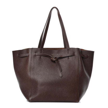Celine Soft Grained Calfskin Small Belt Cabas Phantom Brown 1 of 18