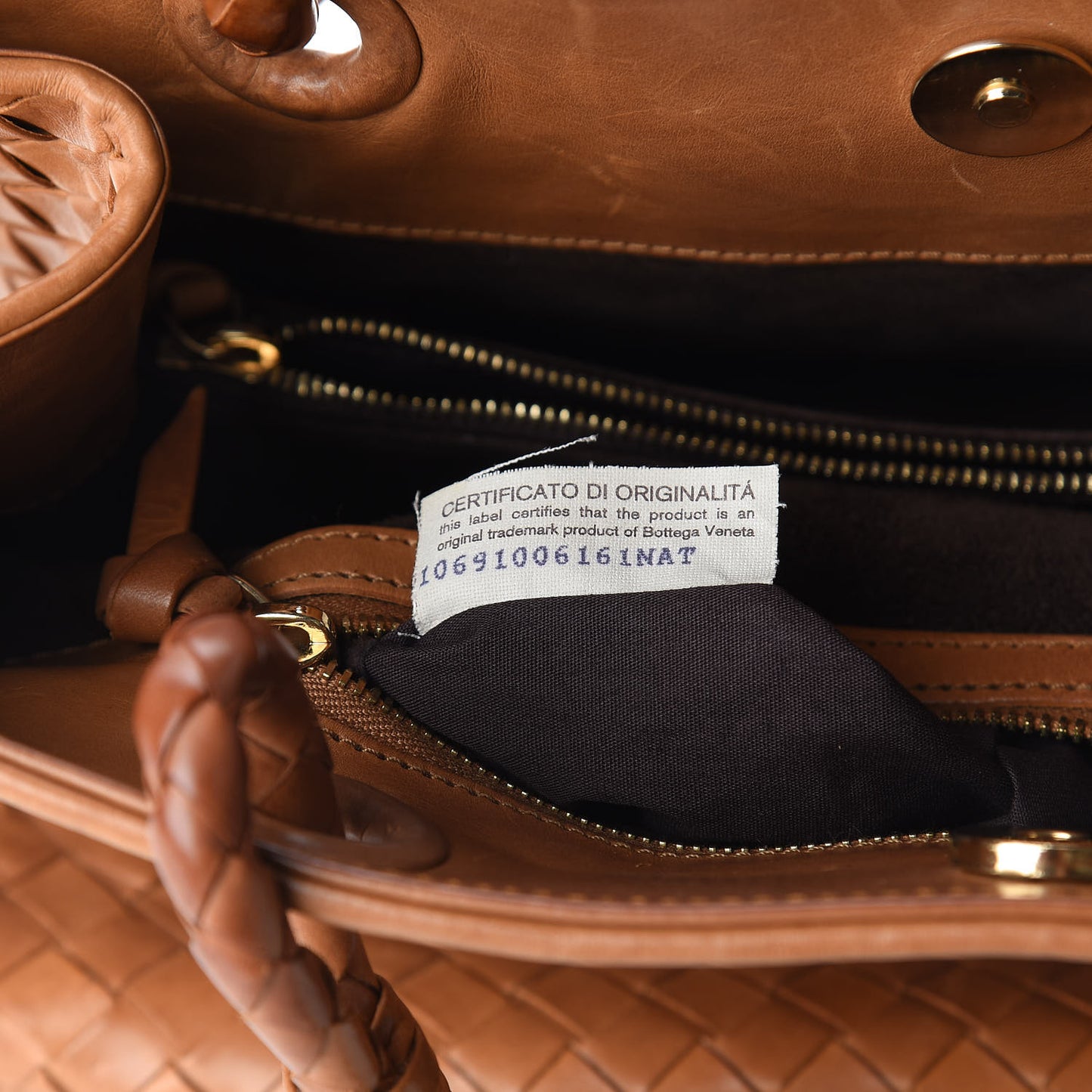 Nappa Intrecciato Woven Tote Noce