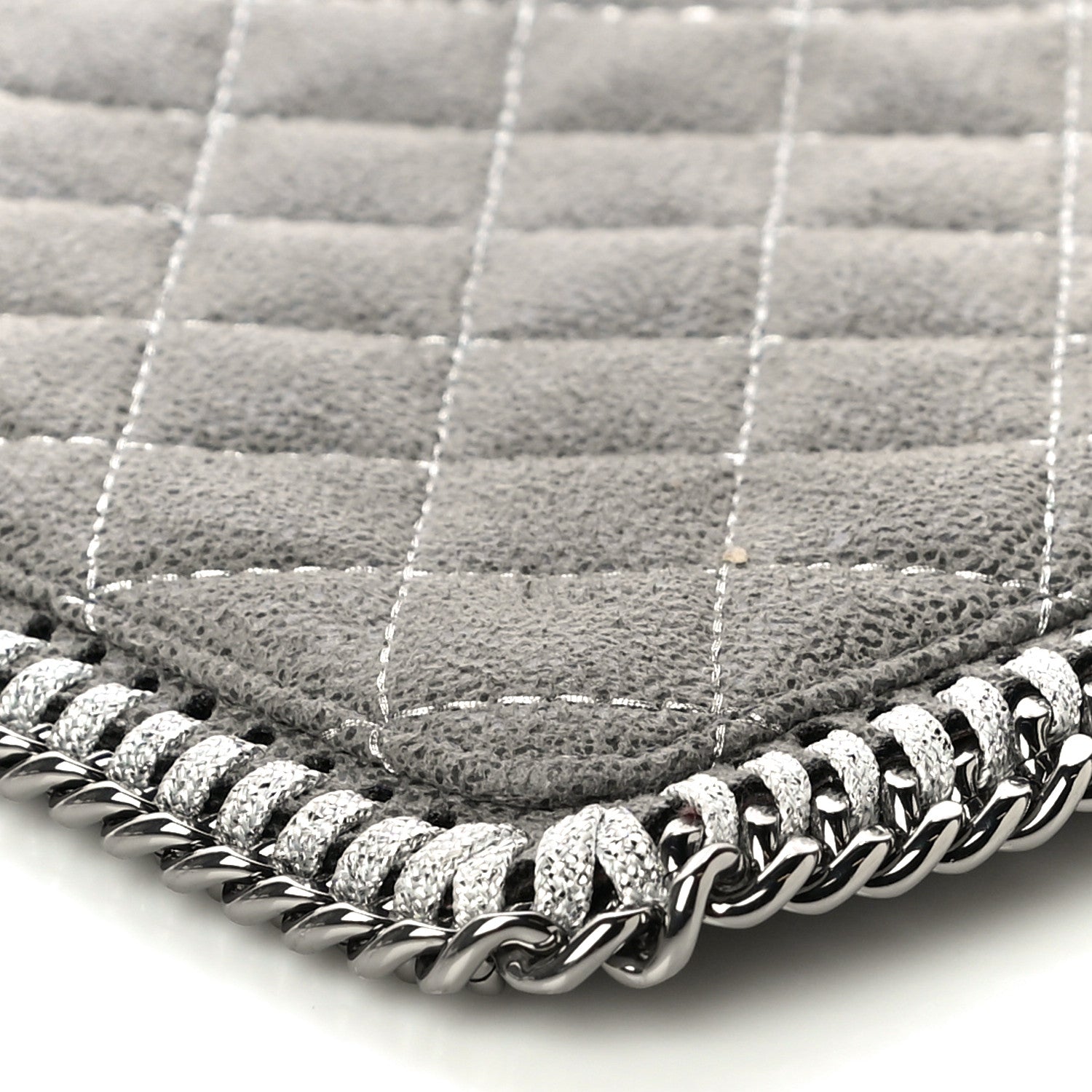 Stella McCartney Shaggy Deer Quilted Falabella Wristlet Grey 10 of 13