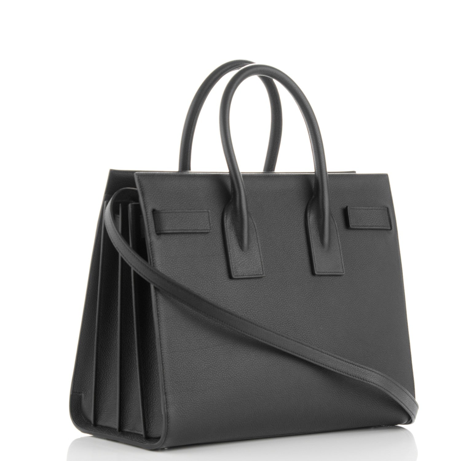 Saint Laurent Grained Calfskin Small Sac De Jour Black 2 of 7