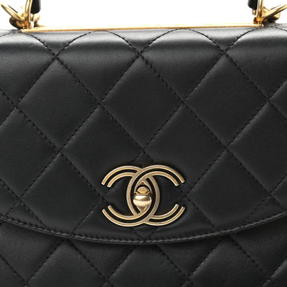 Chanel Lambskin Quilted Medium Trendy Spirit Top Handle Bag Black 8 of 11