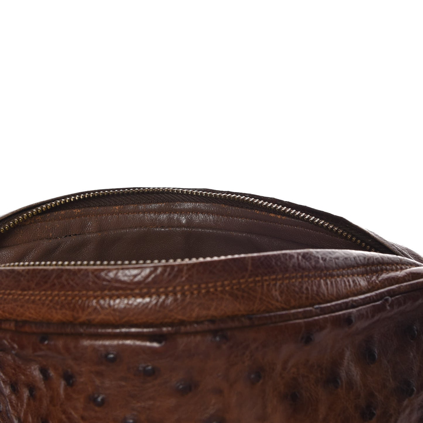 Ostrich Tassel Camera Case Brown