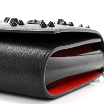 Christian Louboutin Calfskin Spikes Loubinthesky Paloma Clutch Black 10 of 10