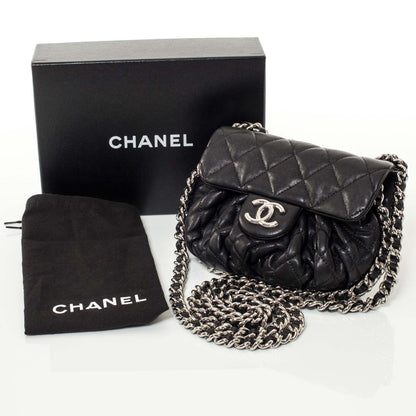 Chanel Washed Lambskin Mini Chain Around Messenger Black 5 of 9