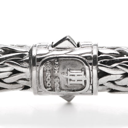 John Hardy Sterling Silver 18K White Gold Diamond 11mm Classic Chain Bracelet 4 of 4
