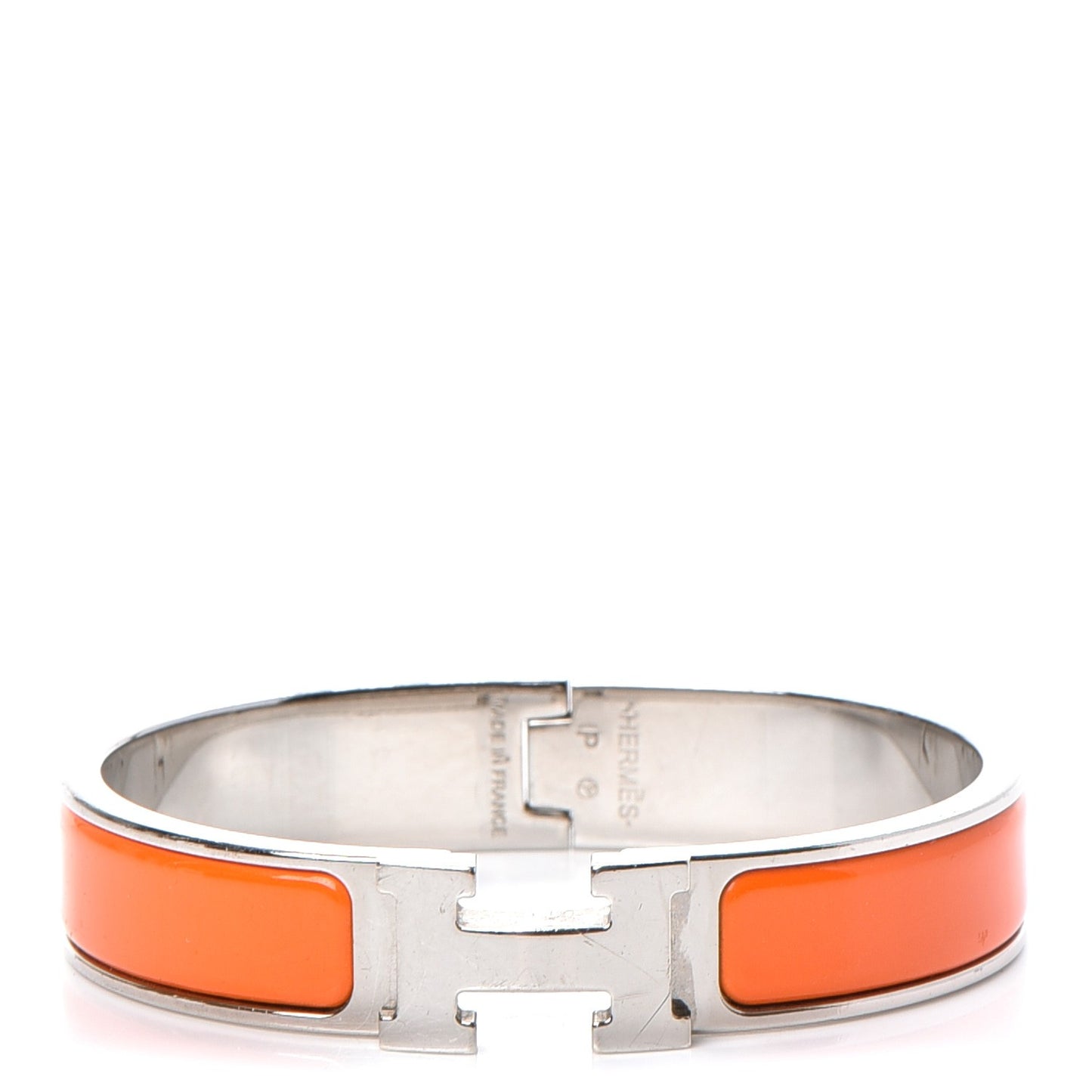 Enamel Narrow Clic Clac H Bracelet PM Orange