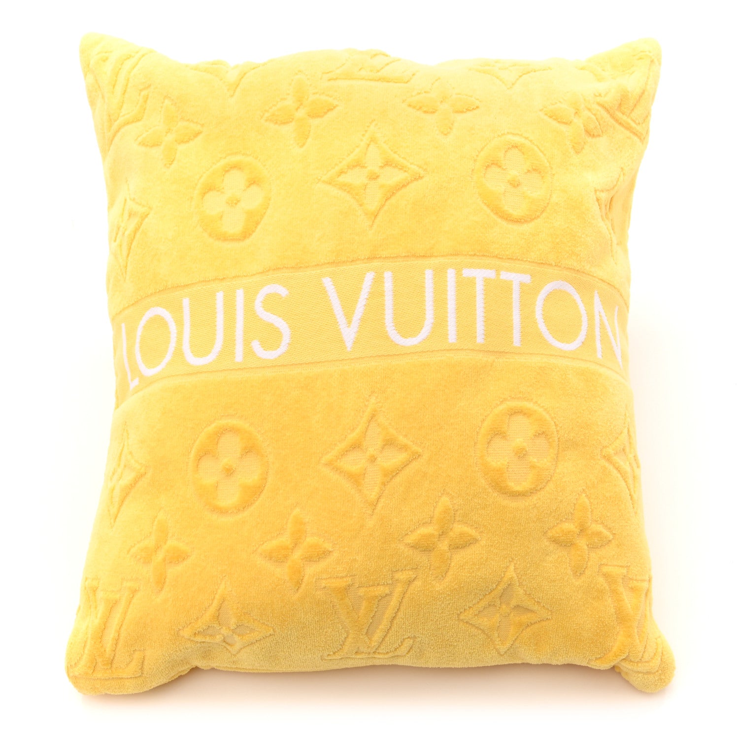 Louis Vuitton Cotton Beach Cushion Pillow Yellow 1 of 3
