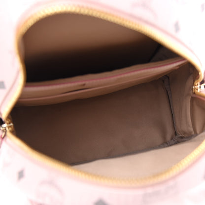 MCM Visetos Small Side Stud Stark Backpack Light Pink 4 of 8