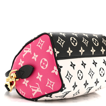 Louis Vuitton Empreinte Monogram Spring in the City Speedy Bandouliere 20 Black White Pink 8 of 10