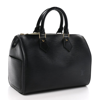 Louis Vuitton Epi Speedy 25 Black 3 of 12