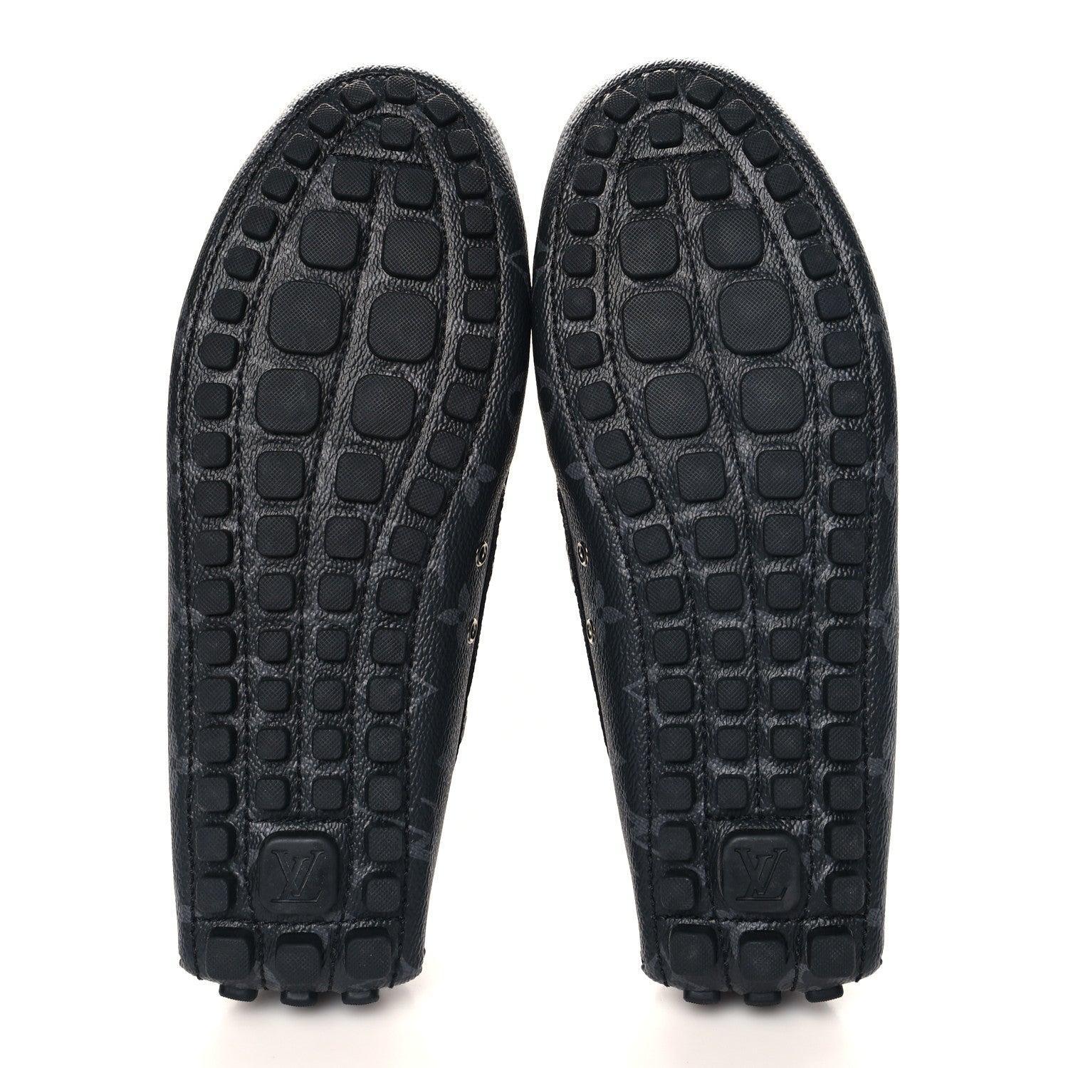 Louis Vuitton Monogram Eclipse Mens Arizona Car Shoe Moccasin Loafers 6 6 of 8