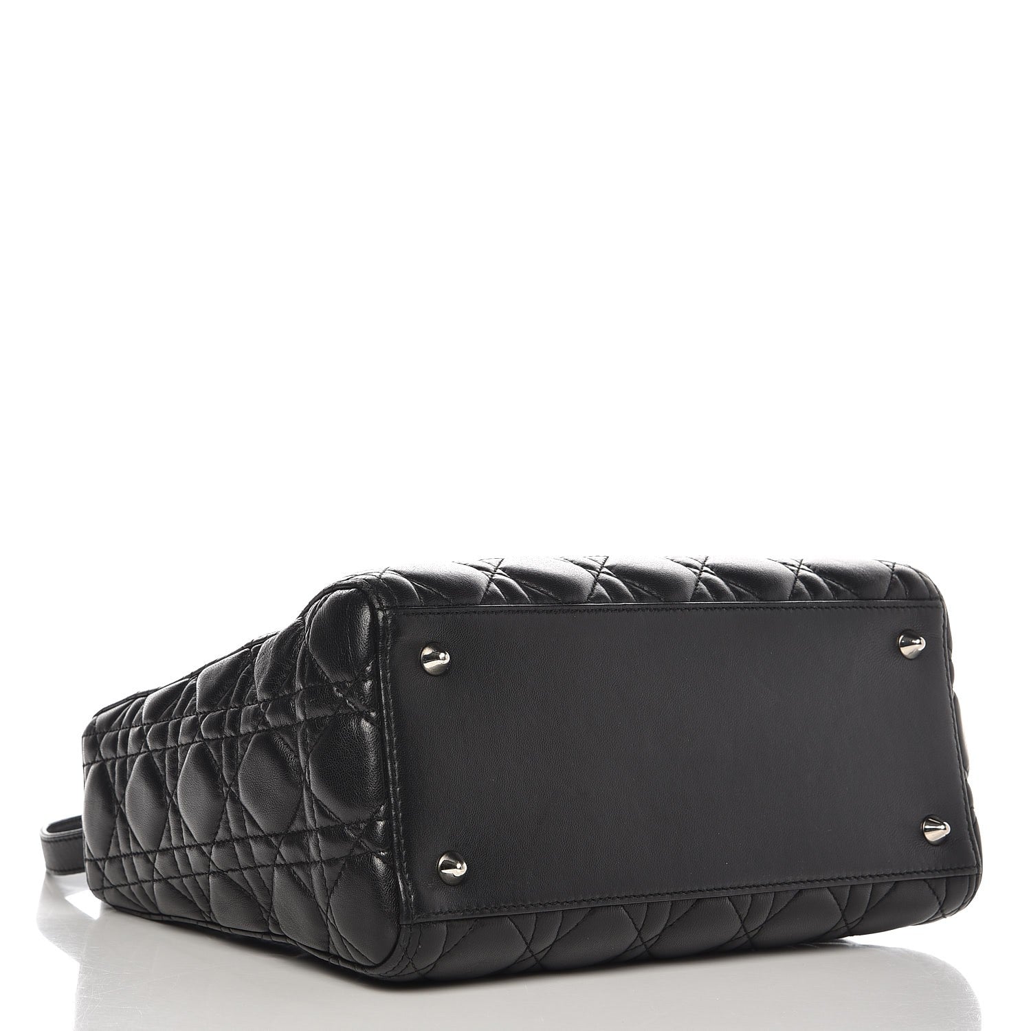 Christian Dior Lambskin Cannage Medium Lady Dior Black 4 of 9