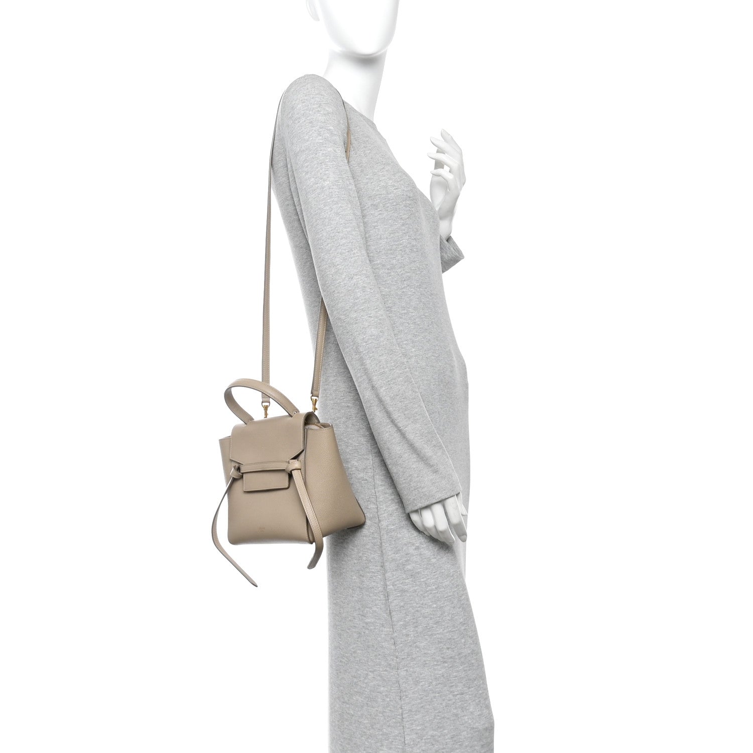 Celine Grained Calfskin Nano Belt Bag Light Taupe 2 of 9