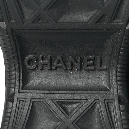 Chanel Suede Calfskin Mixed Fibers CC Sneakers 40 Black 7 of 10