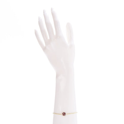 David Yurman 18K Yellow Gold Diamond Garnet Chatelaine Bracelet 2 of 5