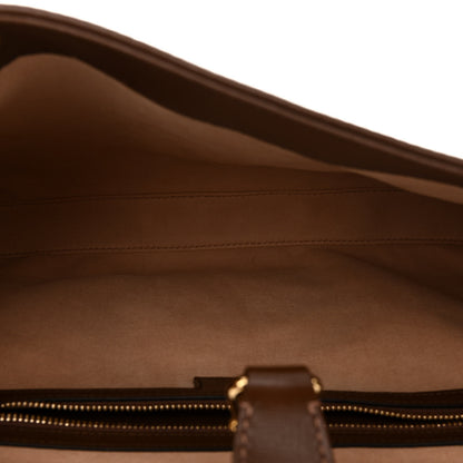 Gucci GG Supreme Monogram Azalea Calfskin Web Medium Jackie 1961 Hobo Beige Ebony Brown Sugar 5 of 9